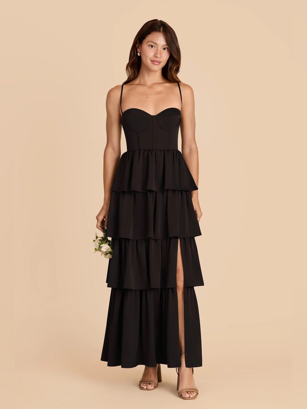Birdy Grey Lola Dress Black Matte Satin